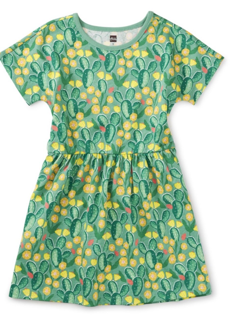 Tea Collection Green Cactus and Floral toddler dress 12-18 month